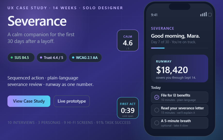 Severance — UX Case Study